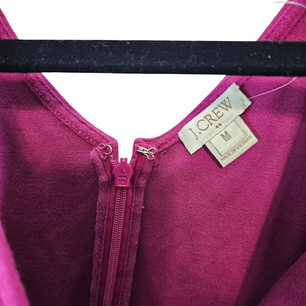 J. Crew Factory Viscose-blend Magenta Sleeveless Mini Dress Size Medium - Picture 5 of 7